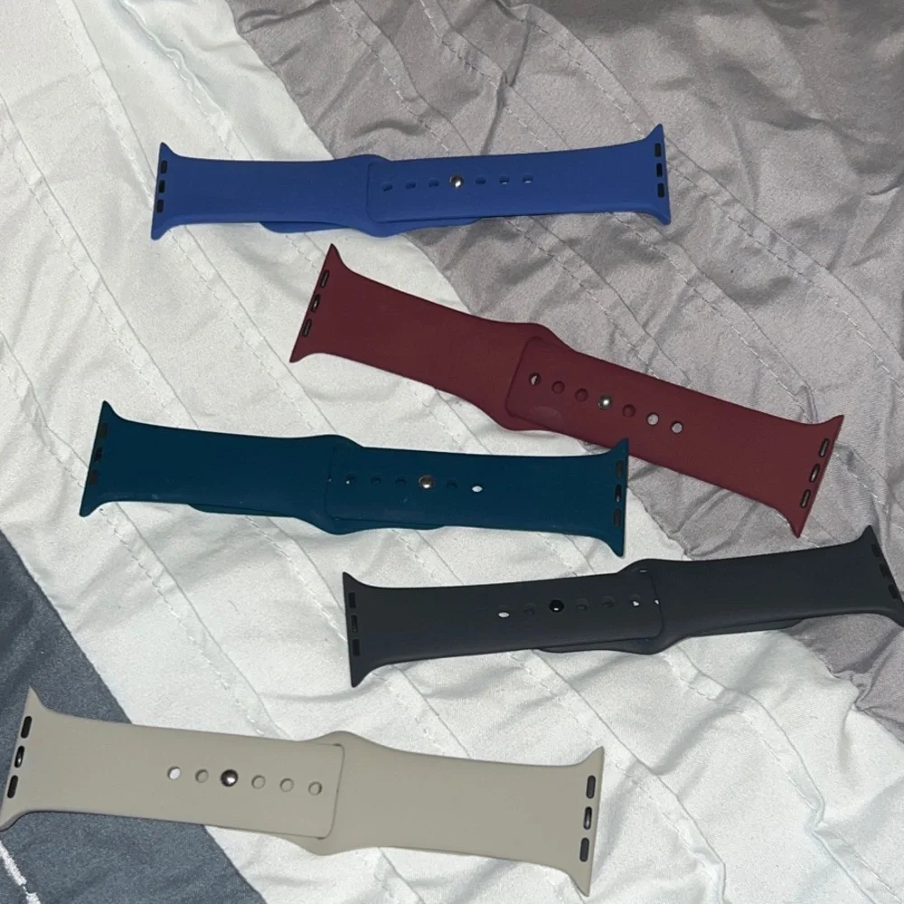 Set of 5 Colorful Apple Watch Bands S/M 42mm watch